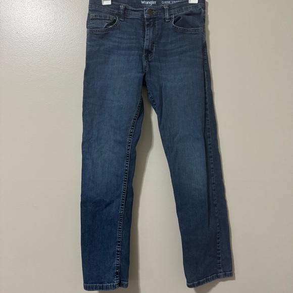 Wrangler Denim - Wrangler Women’s Classic Straight Leg Blue Jeans Size 14 Regular